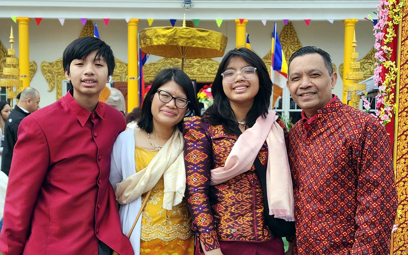 A SEEDS family at the Khmer New Year celebration