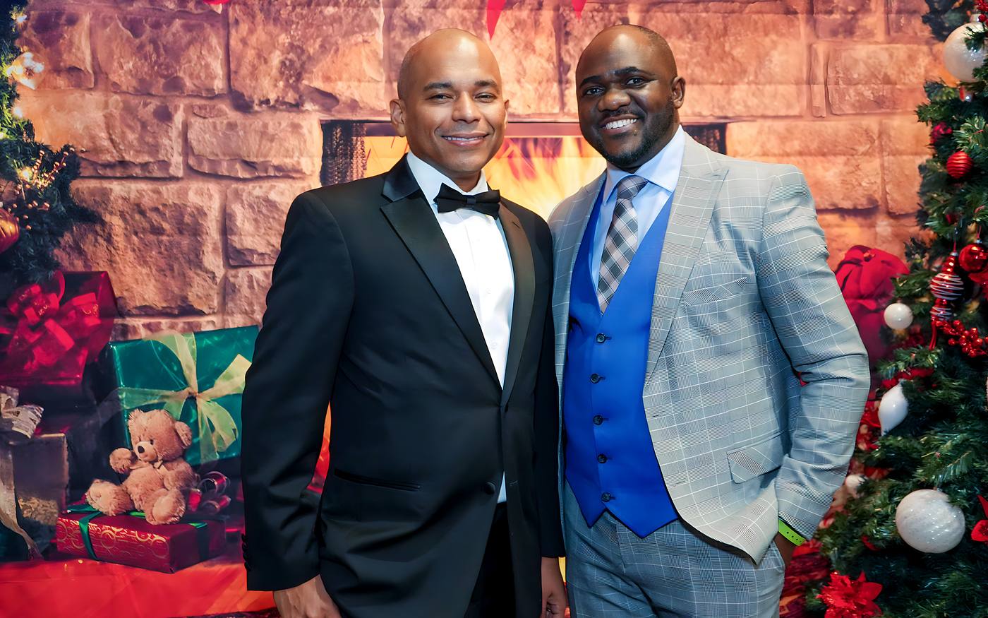 Two SEEDS leaders at the holiday gala