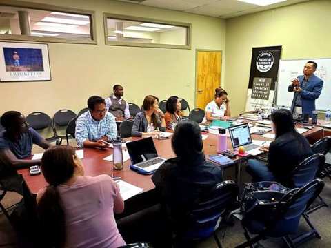 Hands-on financial education class